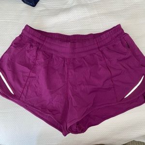 LULULEMON Hotty Hot Shorts Dark Purple Size 8